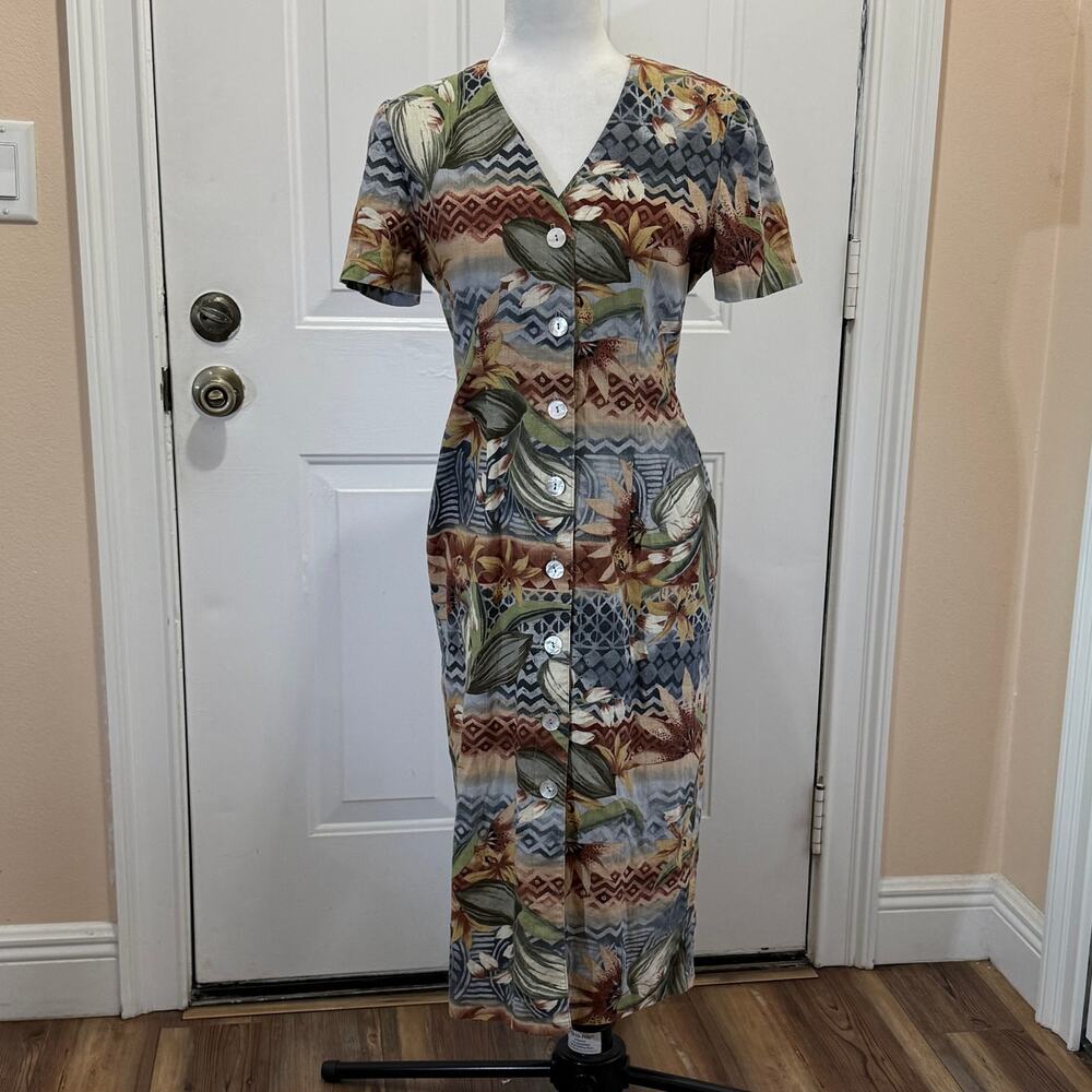 VTG J.S.J. Petites Dress Size tag gone. Est. size petite small see measurements